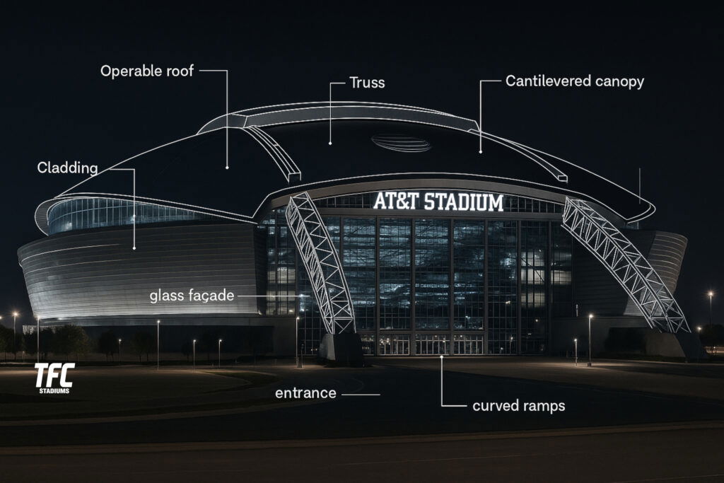 AT&T Stadium at night