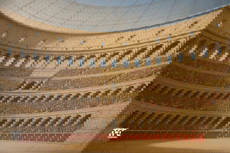 colosseum in rome.-tiered-seating