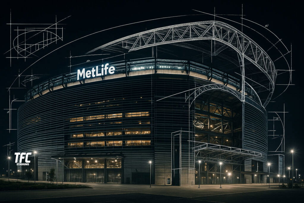 MetLife Stadium at night