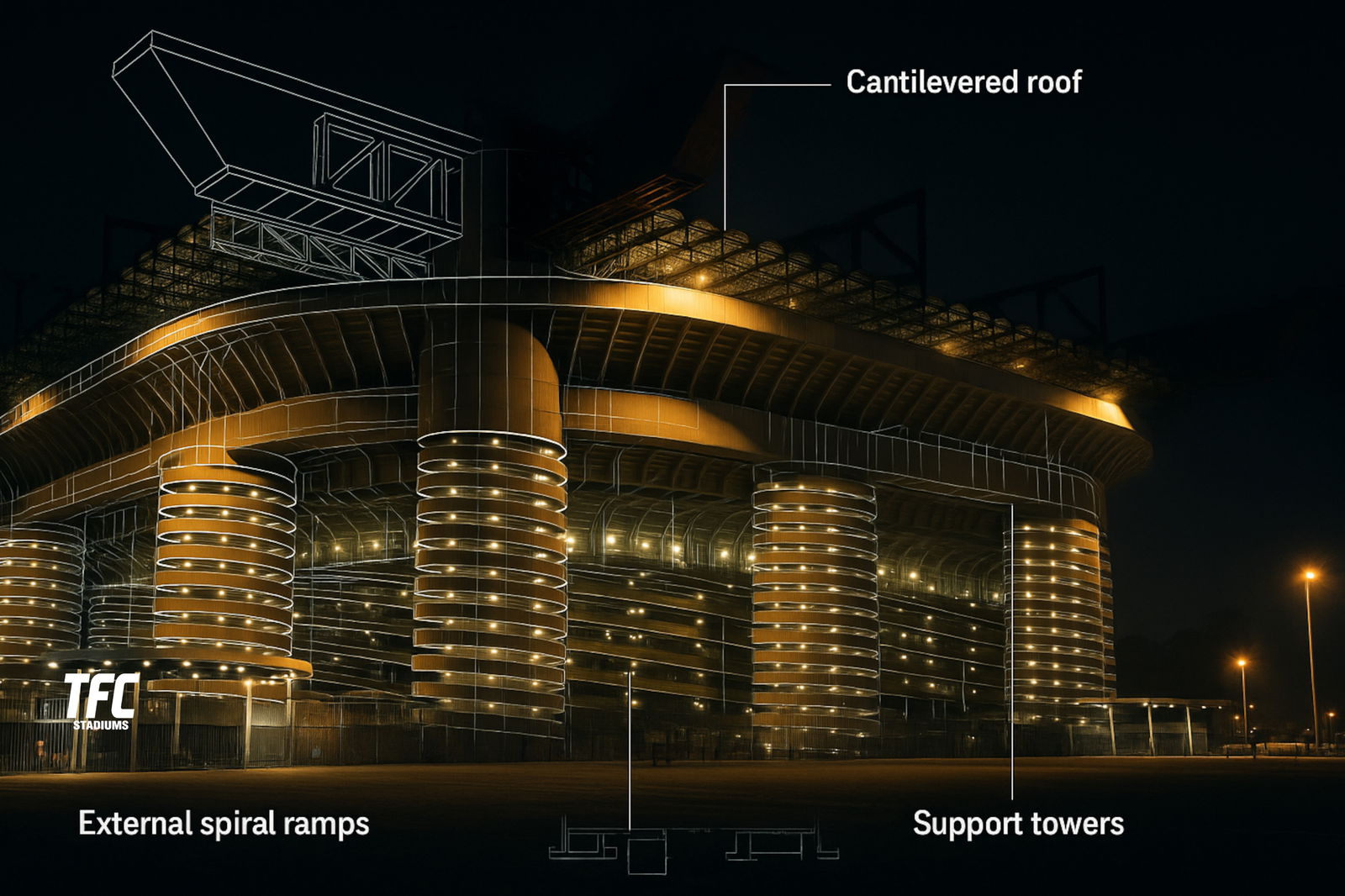 San Siro at night
