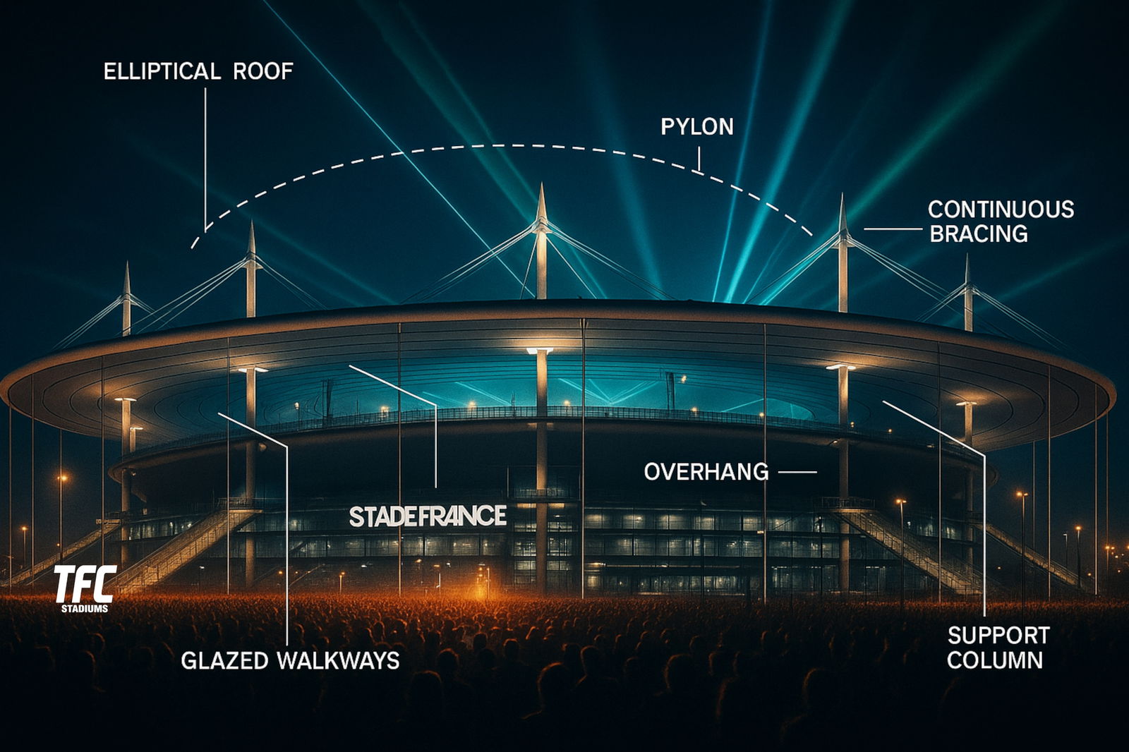 Stade De France at night