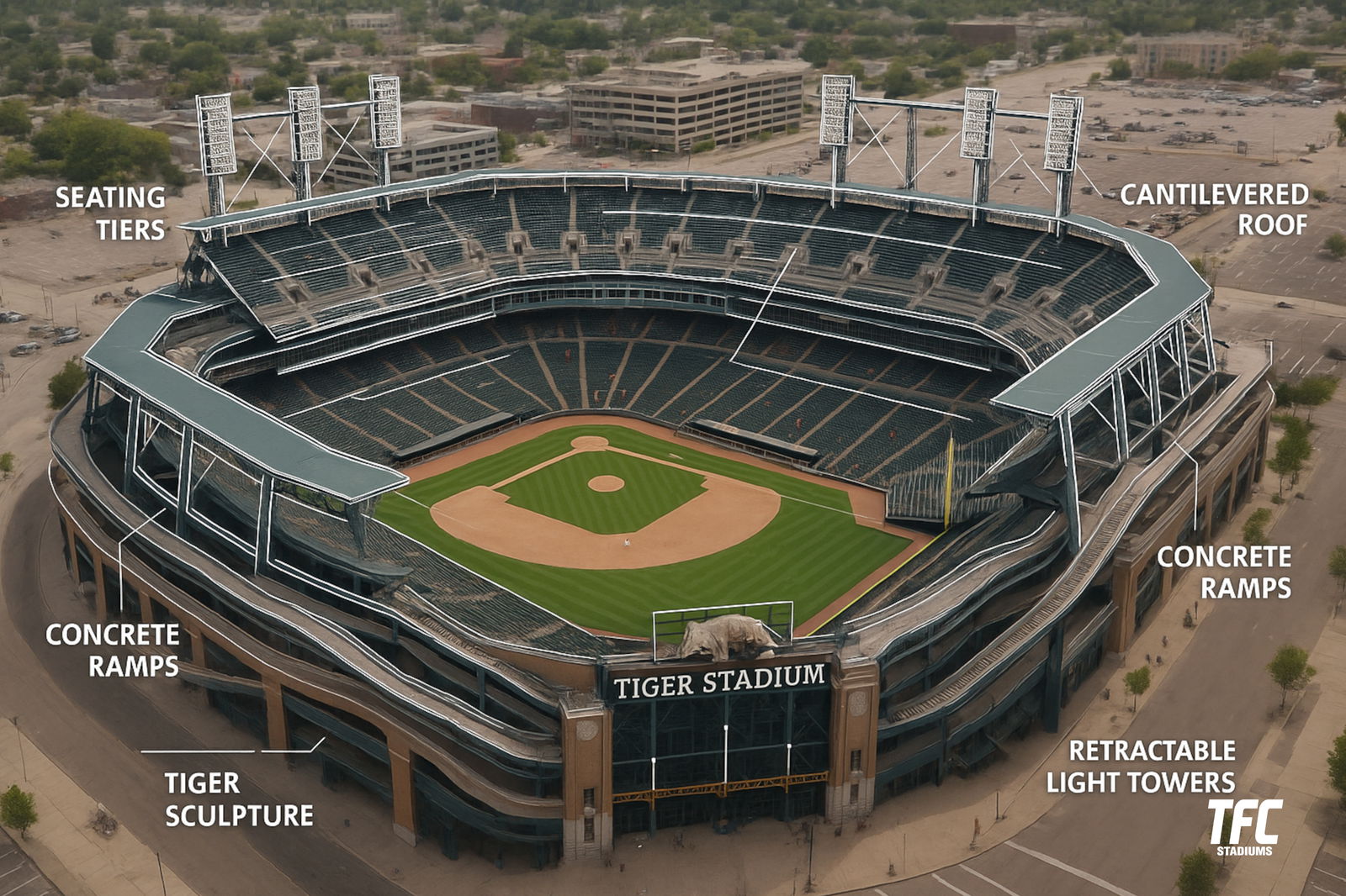 tiger stadium Comerica Park