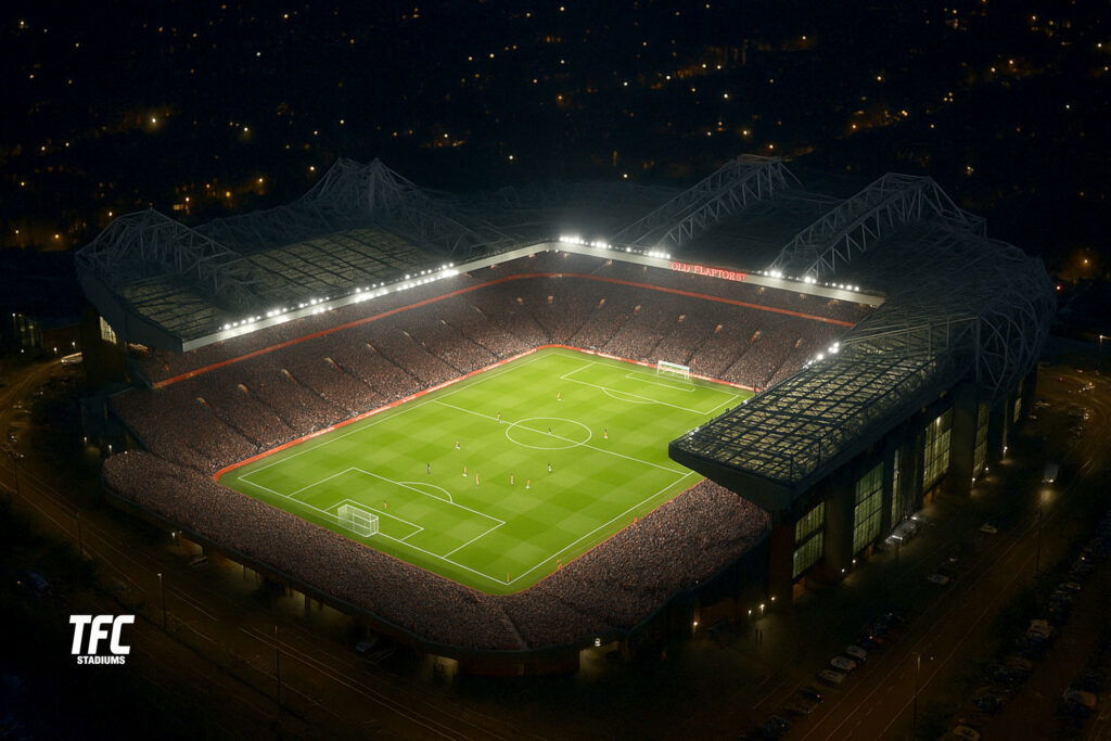 Old Trafford at night