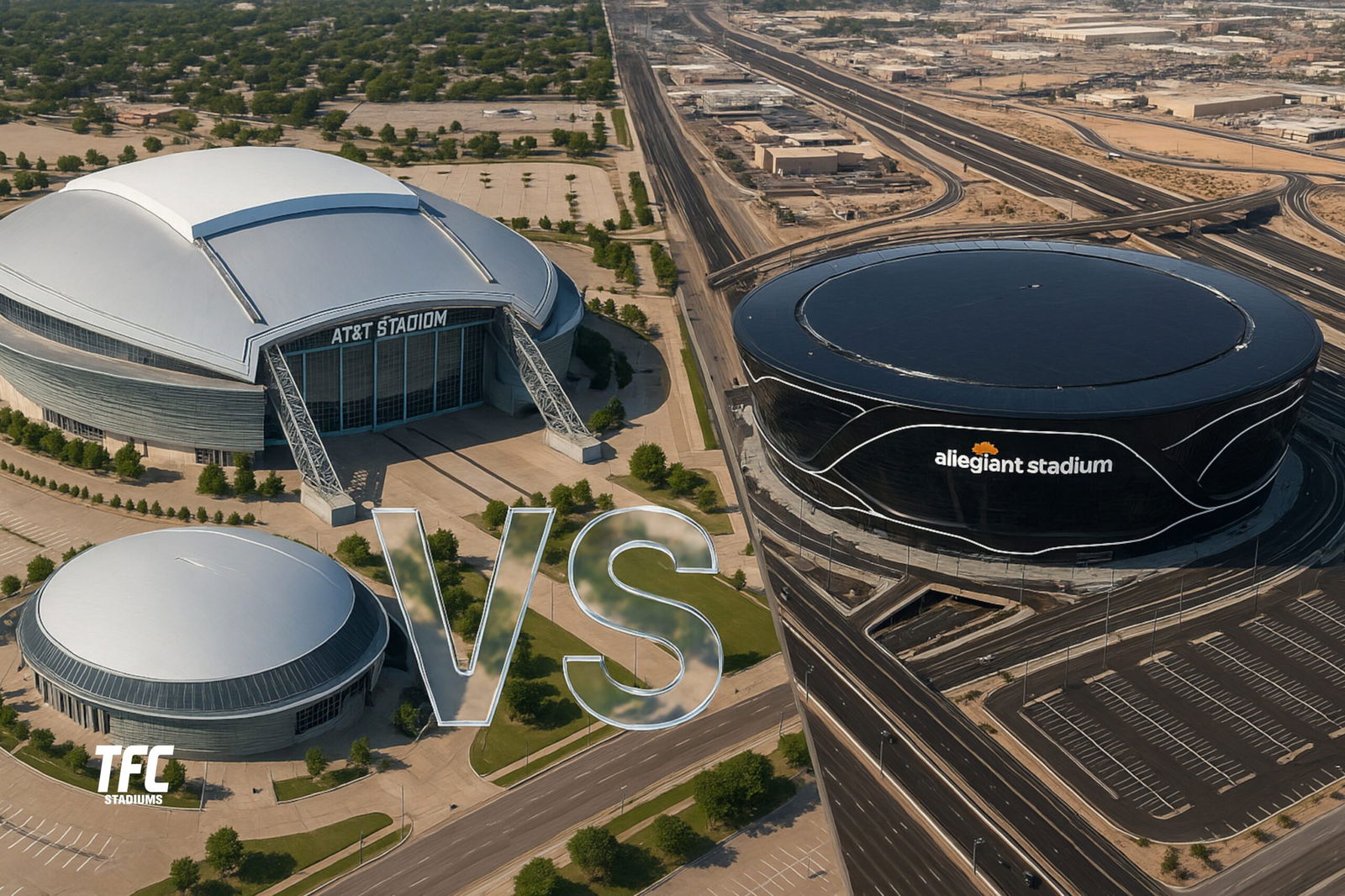 at&t stadium vs aliegiant