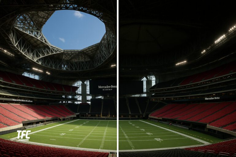 mercedes benz stadium roof
