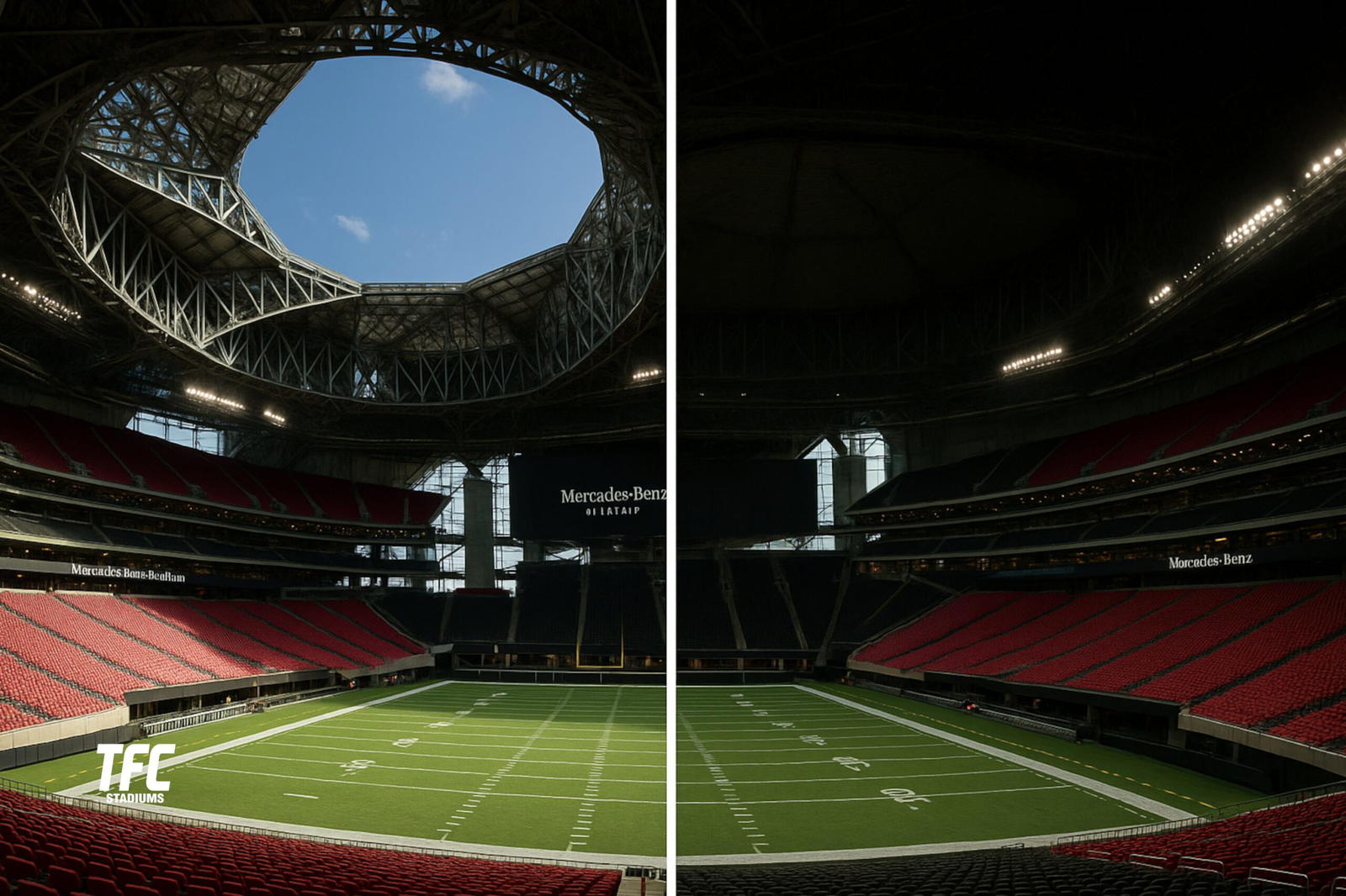 mercedes benz stadium roof