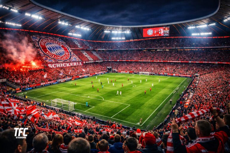 Allianz arena fans seated on matchday