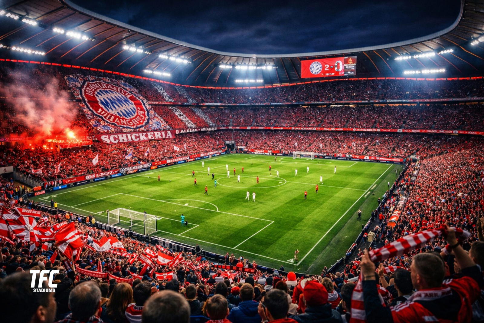 Allianz arena fans seated on matchday