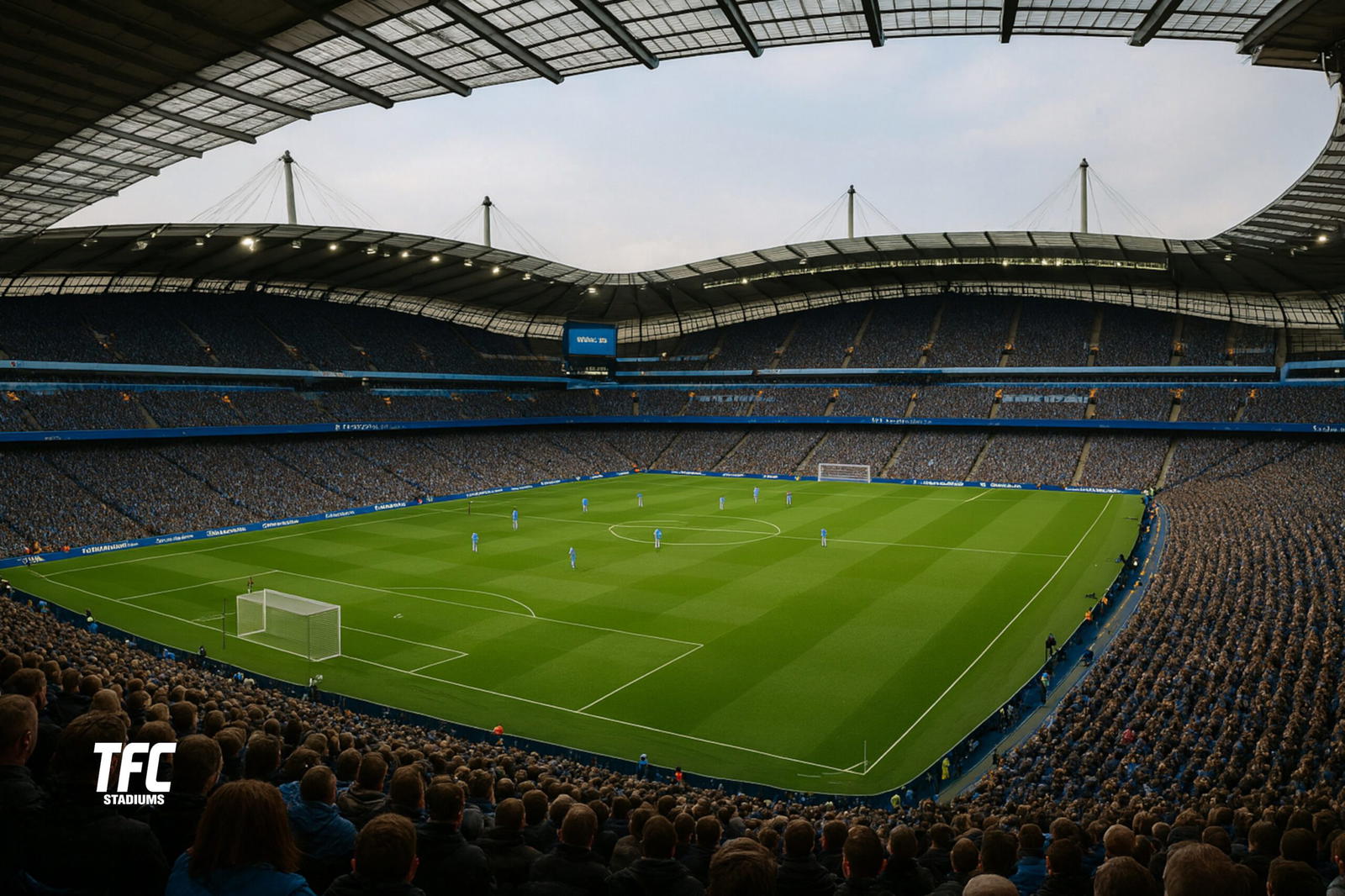 Etihad Stadium inside with crowd