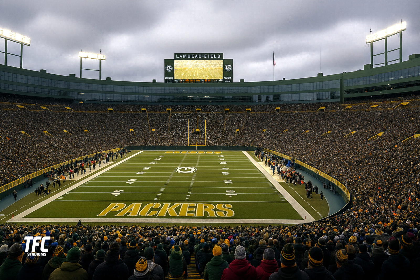 Lambeau Field inside crowd