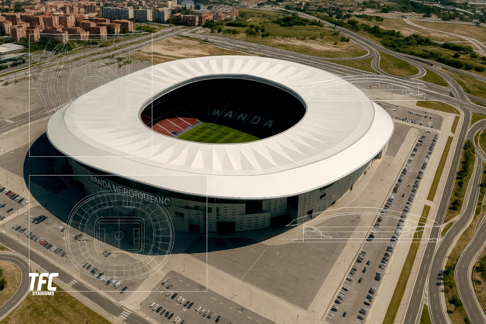 Wanda Metropolitano aerial view