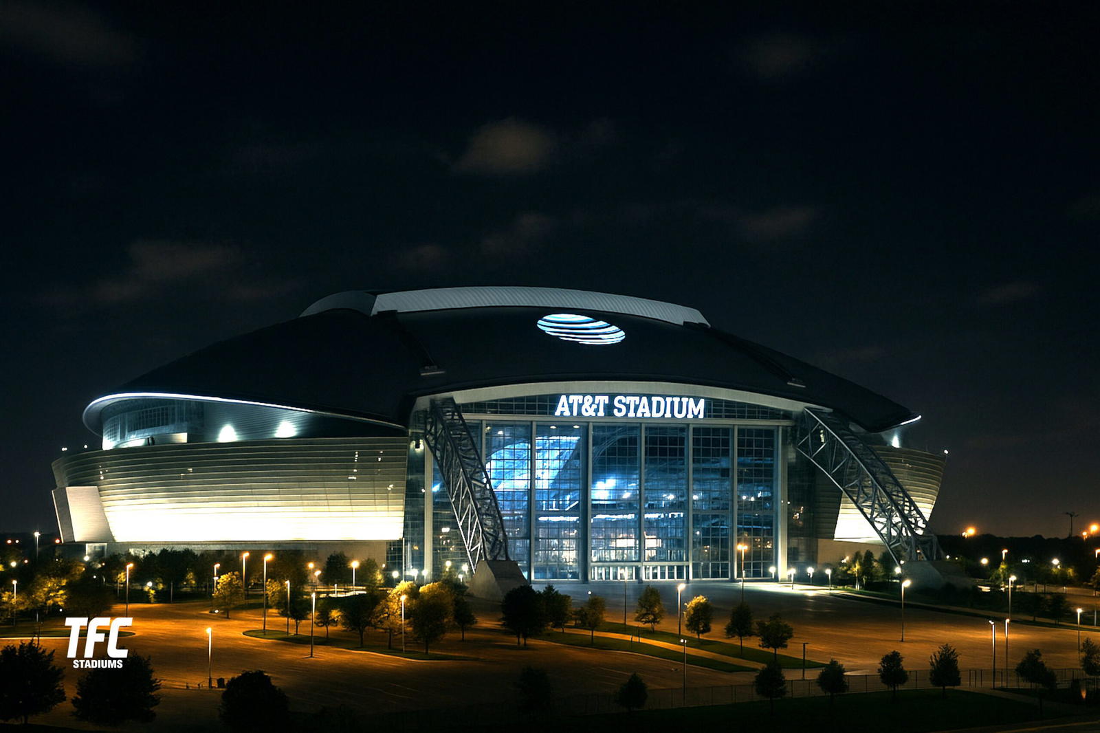 AT&T Stadium at night