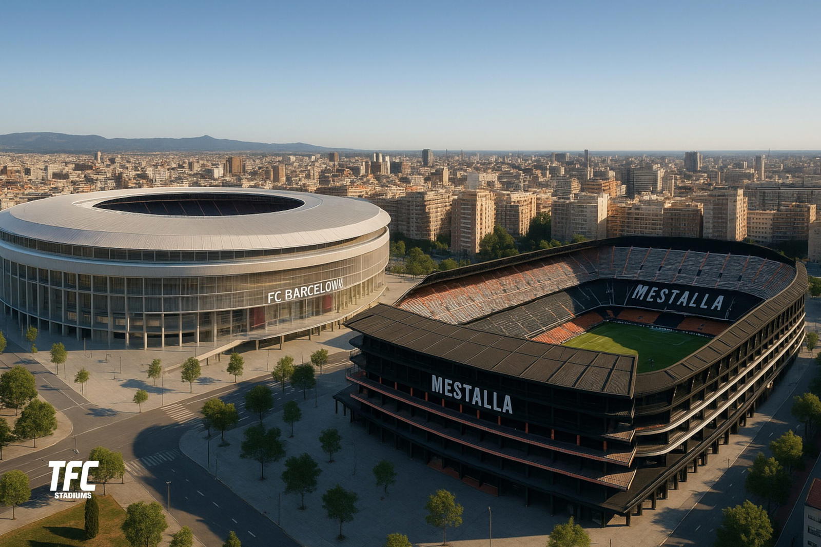 Camp Nou vs Mestalla: Barcelona and Valencia stadiums