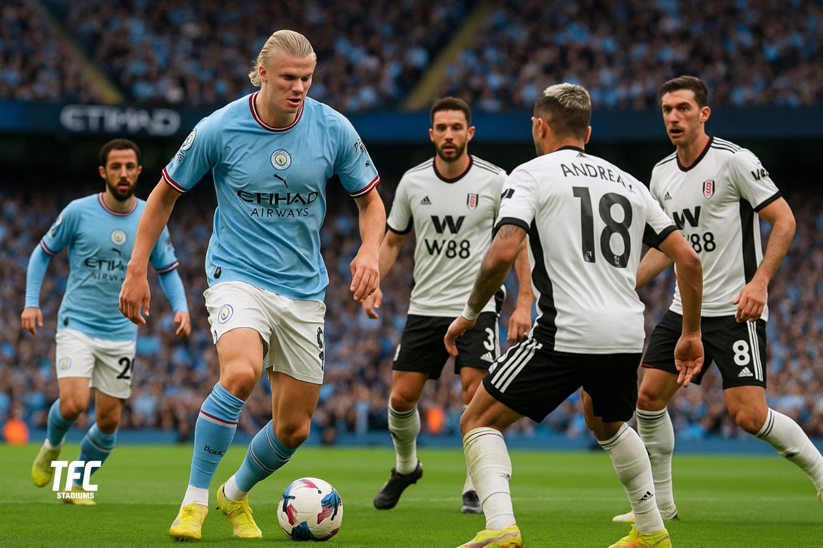 Man City vs Fulham at the Etihad