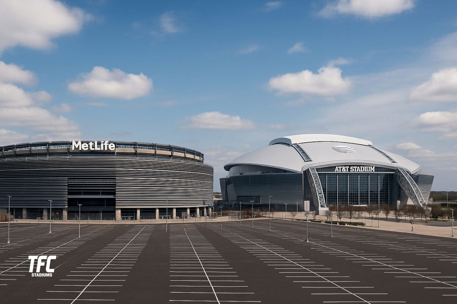 MetLife and AT&T stadiums compared