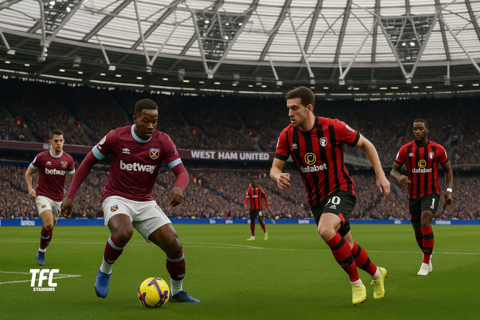 West Ham vs Bournemouth at the London Stadium