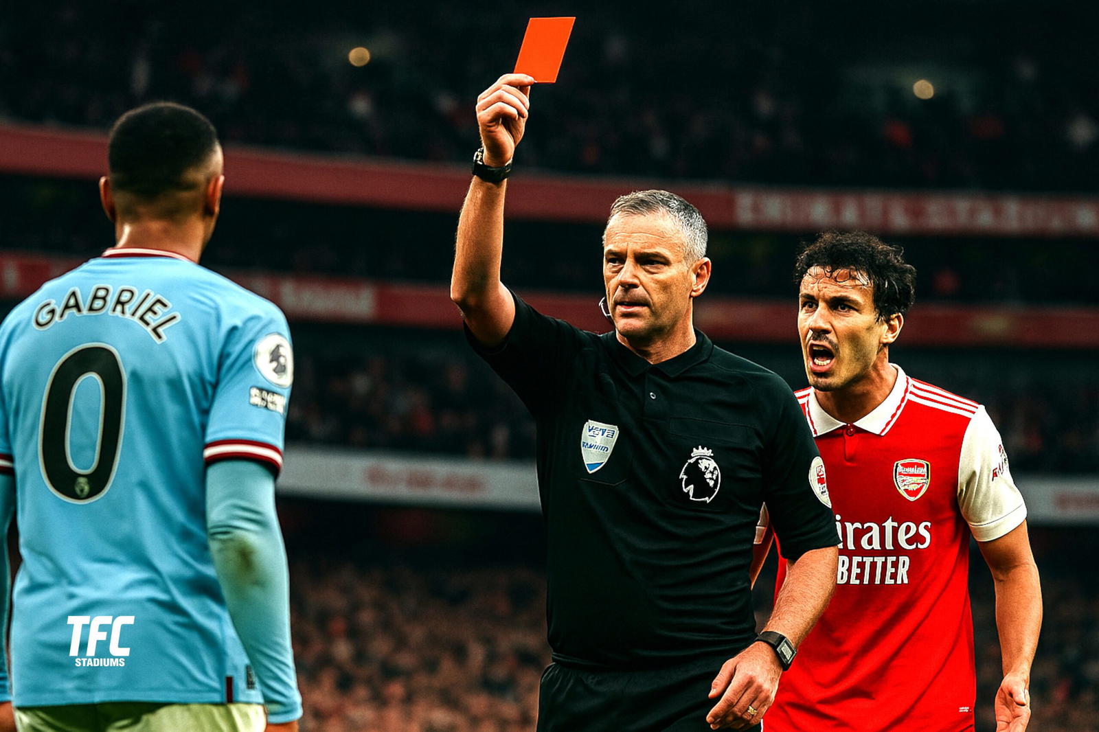 Emirates Stadium Red Cards