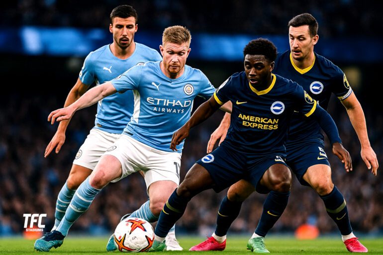 Man Citry vs Brighton at the Etihad