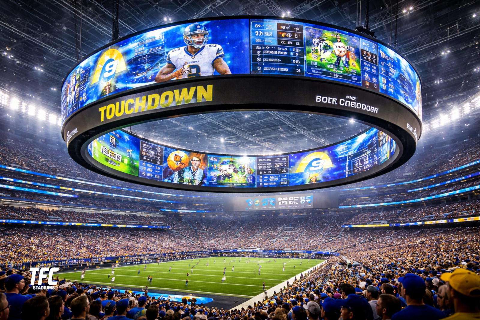 SoFi stadium interactive screens