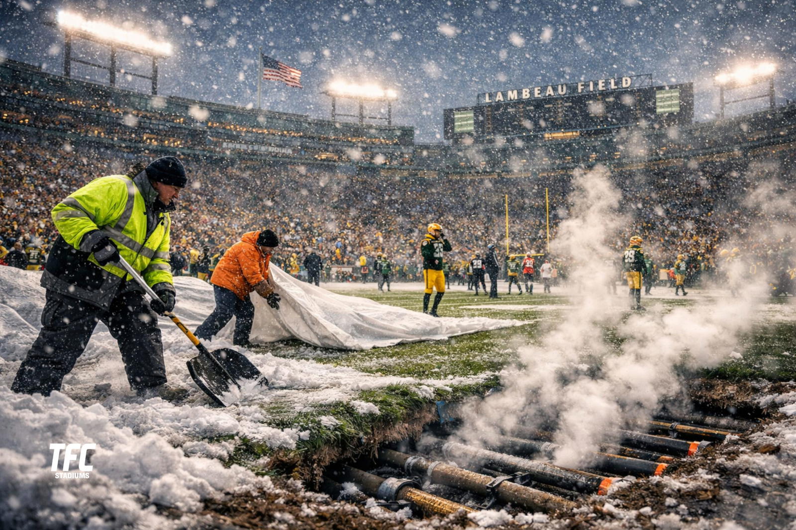 lambeau feld winter engineering