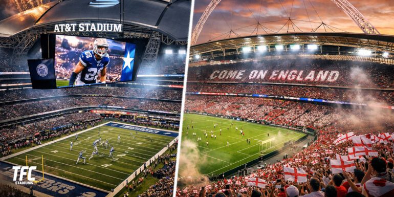 AT&T Stadium Compared to Wembley