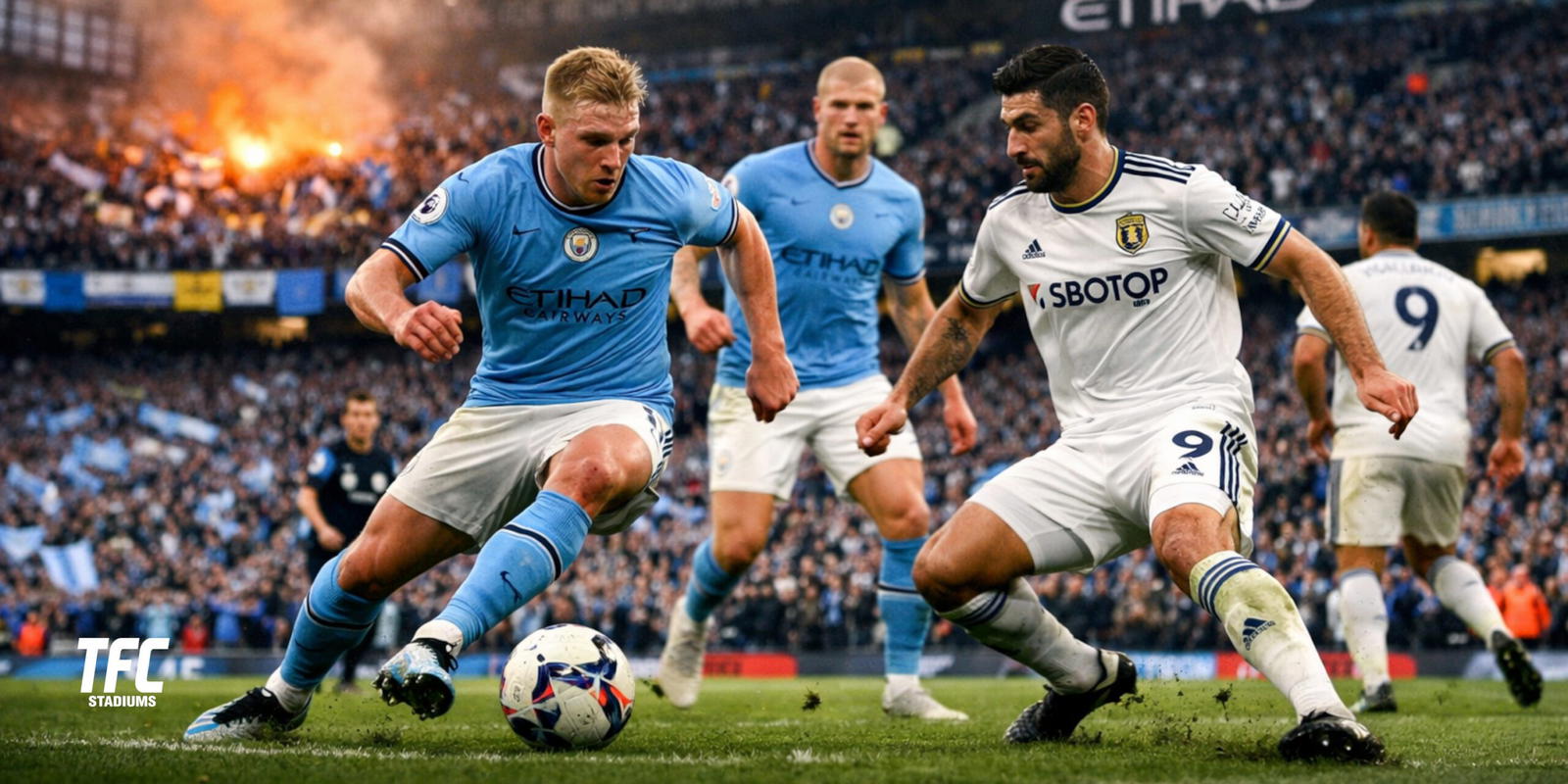 Man City vs Leeds United at the Etihad