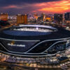 Allegiant Stadium night lights