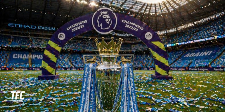 Man City title celebrations at the etihad