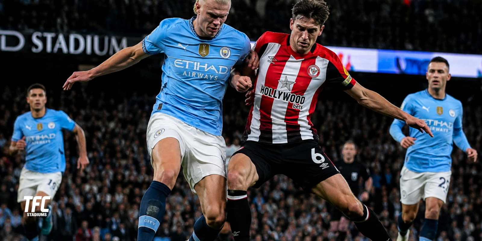 Man City vs Brentford at the Etihad
